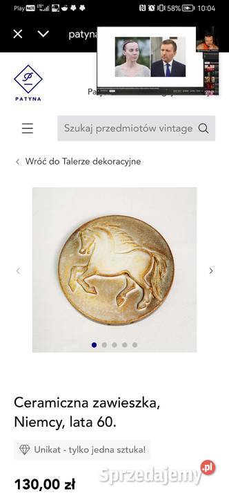 Ceramiczna zawieszka na ścianę Nowy Tomyśl