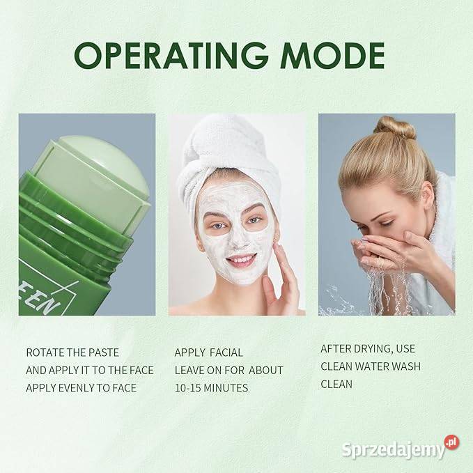 Maska na wągry trądzik Oczyszczenie twarzy Green