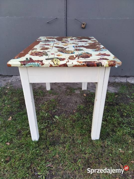 OKAZJA Stół Kuchenny z Szufladą Na Miski z