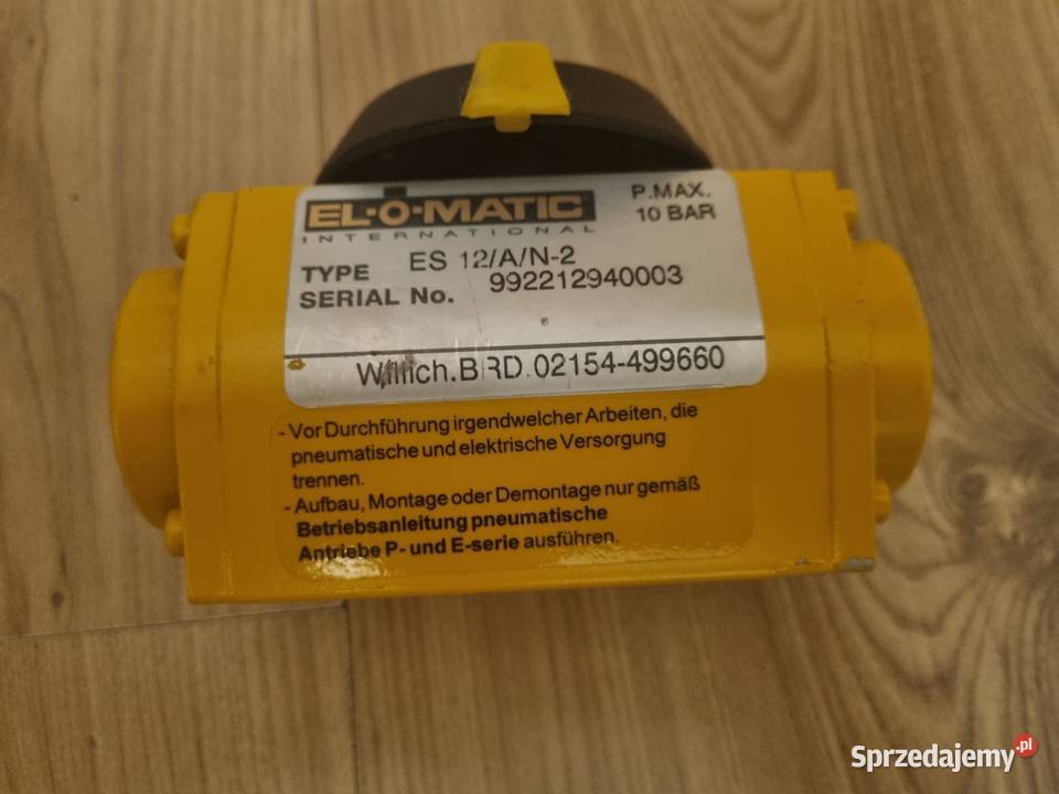 Siłownik Zaworu ES12 Elomatic 10 Bar ES12 mazowieckie Warszawa