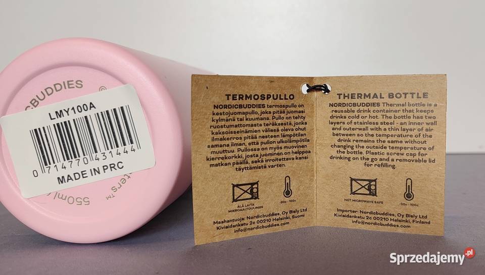 Butelka termiczna termos 550ml Mała Mi różowa małopolskie Jasień