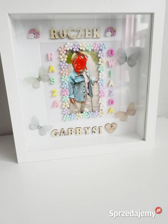 Personalizowana Ramka 3D Pamiątka Roczek Chrzest