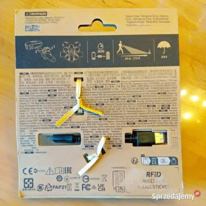 lampka rowerowa z decathlonu FL920 nowa Świebodzice