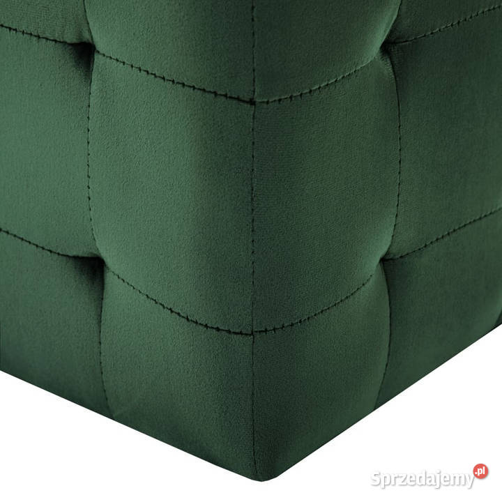 Pufy 2 zielone 30 x 30 x 30 aksamit WM278387 mazowieckie Warszawa