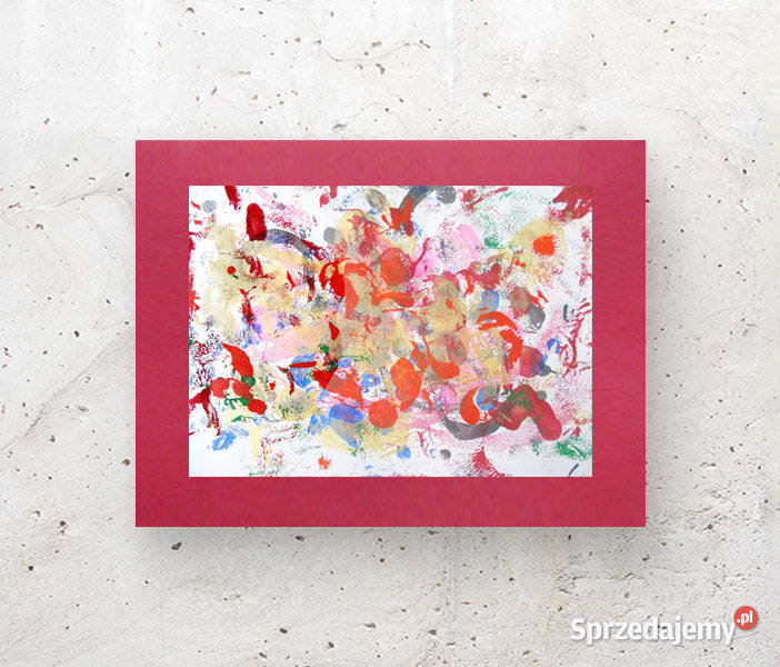 kolorowa dekoracja na ścianę abstrakcja 30x40 wielokolorowy Łódź