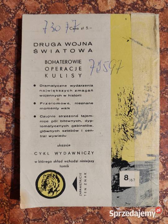 Tygrysy seria książek Żółty Tygrys 1959r Lublin