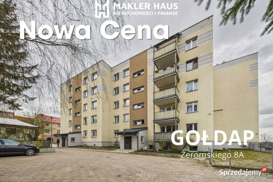 Mieszkanie 60 m z balkonem centrum miasta Gołdap