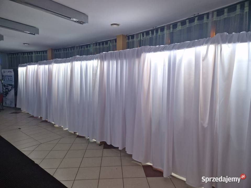 Zasłony białe na rzepy 24 x 4 m 3 Opole