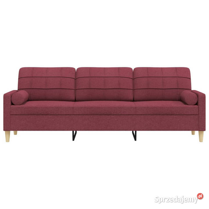 3osobowa sofa z poduszkami winna czerwień 210 Warszawa