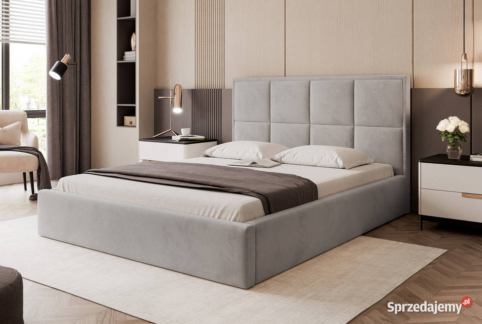 Łóżko tapicerowane z pojemnikiem Silensio różne Tarchały Małe