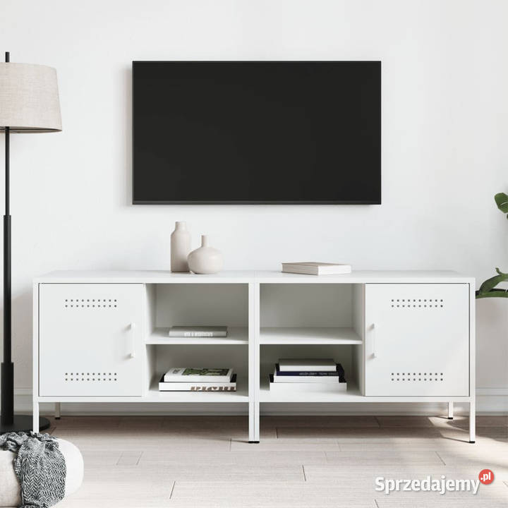 Szafki pod telewizor 2 białe 68x39x505 stalowe RTV Warszawa