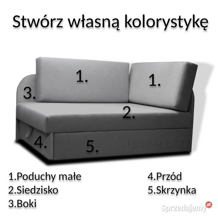 Narożnik dziecięcy Kubuś Tapczanik 3 boki