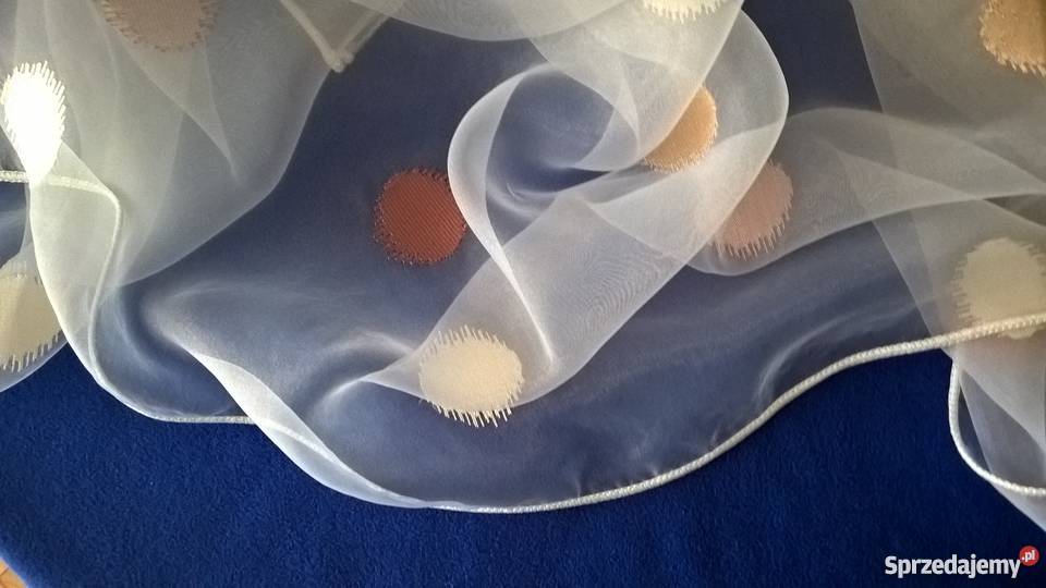 Firana organza w kółka grochy gotowa do Kluczbork sprzedam