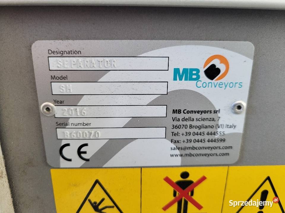 Bębnowy separator detali i wlewków rozdzielacz zachodniopomorskie Białogard sprzedam