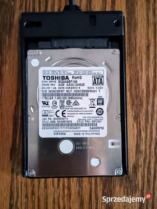 Dysk zewnętrzny Toshiba 1 TB wielkopolskie Wągrowiec