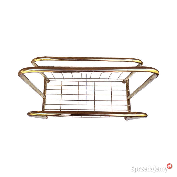 Modernistyczny złoty gazetnik Belgia lata 80 Pozostałe