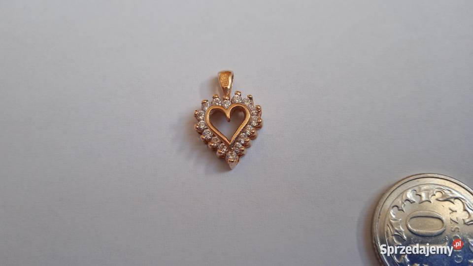 Złota zawieszka serce próba 583 Zegarki i Biżuteria Warszawa