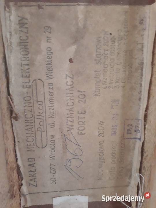 Wzmacniacz Forte201 Nowy prod 1989 Orneta