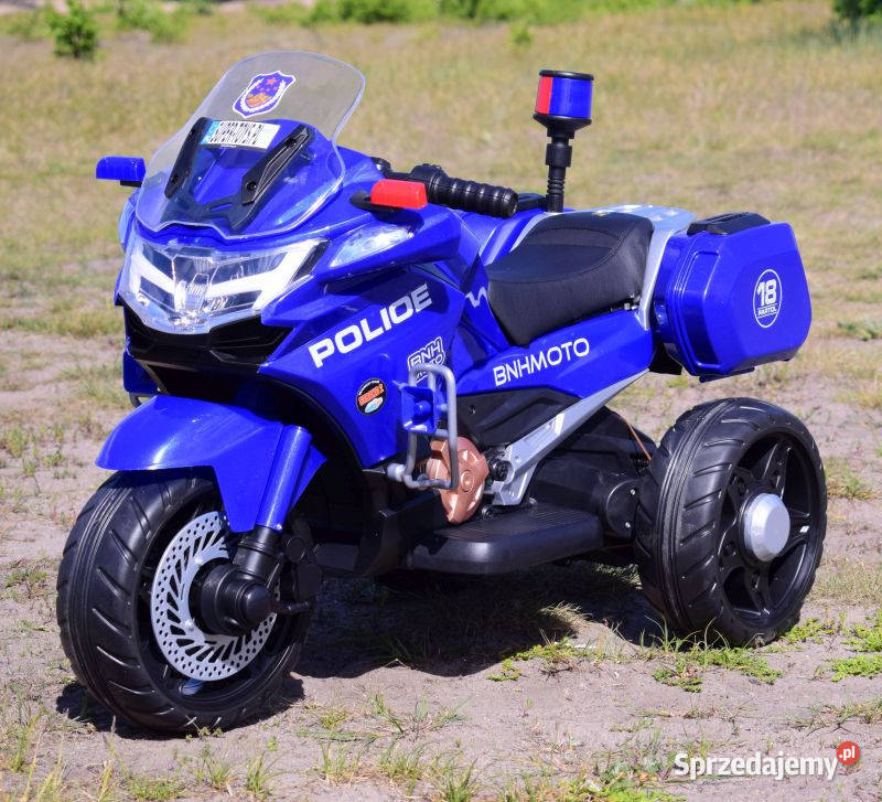 BAWIBUS motor POLICYJNY Z KOGUTEM dzieci pojazd