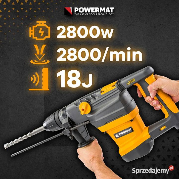Młot udarowy obrotowy sds 2800w 18j walizka Młoty udarowe sprzedam