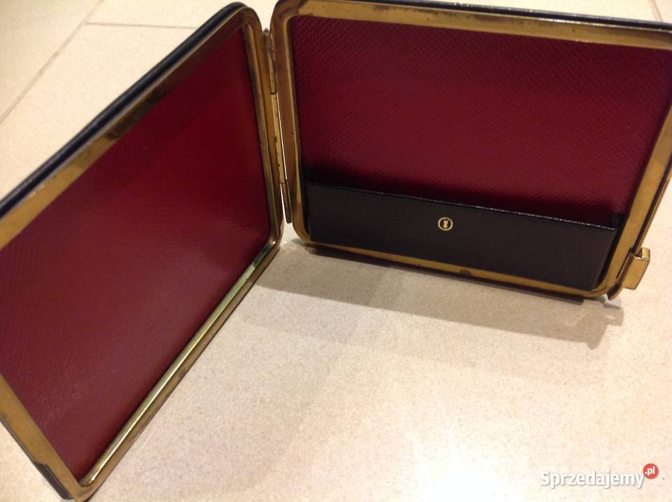 Stary Luksusowy Wizytownik Skórzany Skóra Nowa Sól