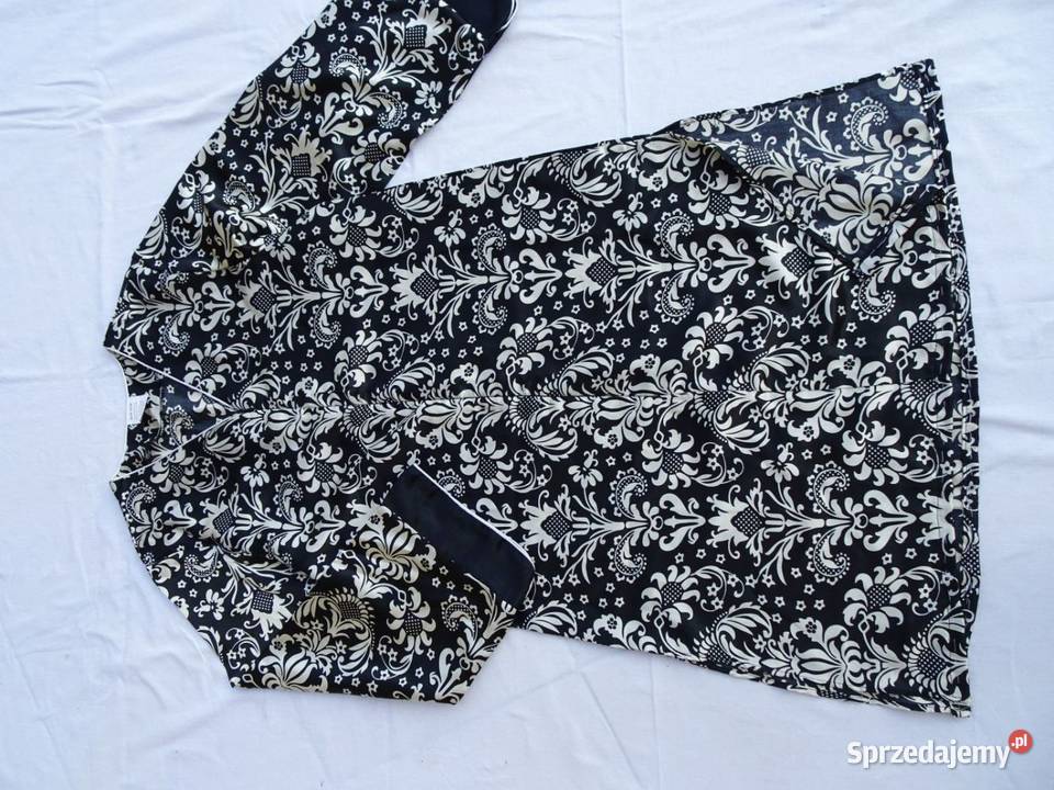 Sukienka Satynowa midi Czarna Biała 40 małopolskie Nowy Sącz