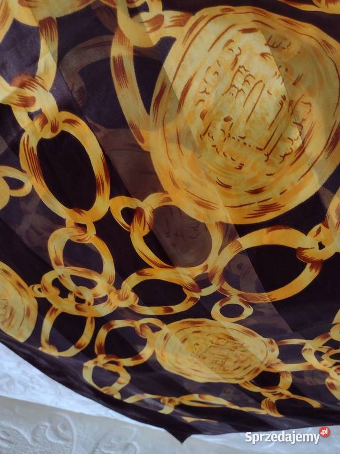 ZARA Ekskluzywna duża apaszka biznesowa chusta Kraków