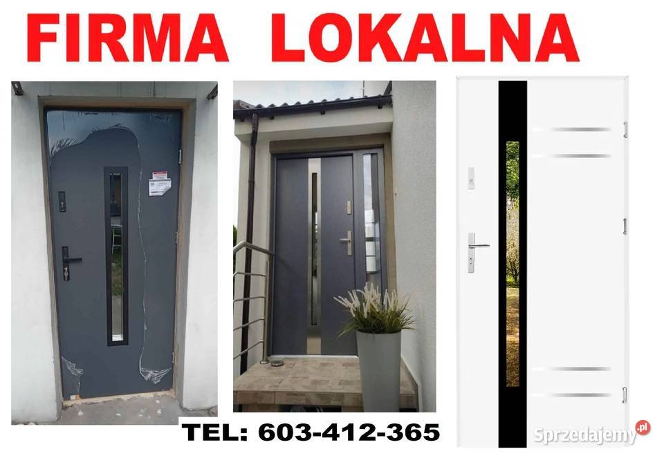 Drzwi zewnętrzne drewniane i metalowe OCIEPLONE łódzkie