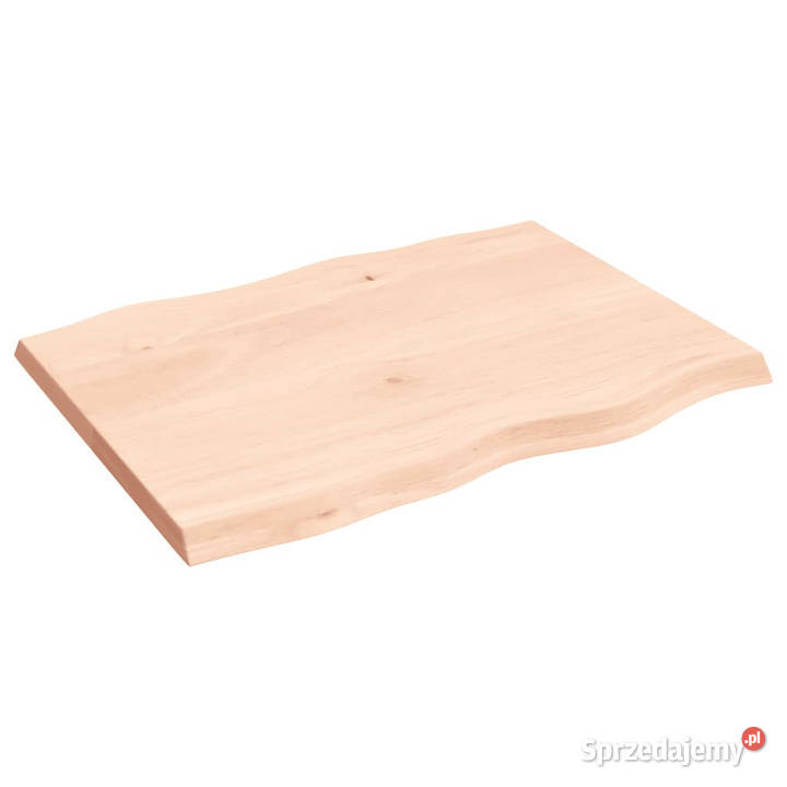 Blat stołu 80x60x24 surowy lity dąb naturalną