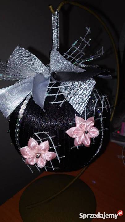 Bombka Święta Boże Narodzenie Wstążki Kanzashi