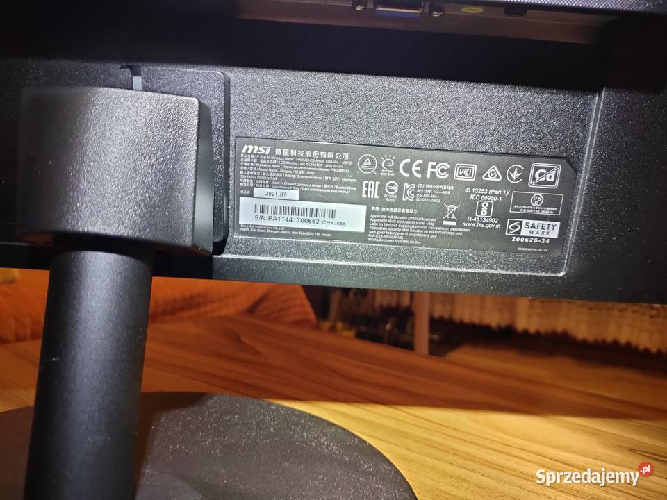 Monitor MSI Pro MP242 24 uszkodzony Monitory i projektory dolnośląskie Wrocław
