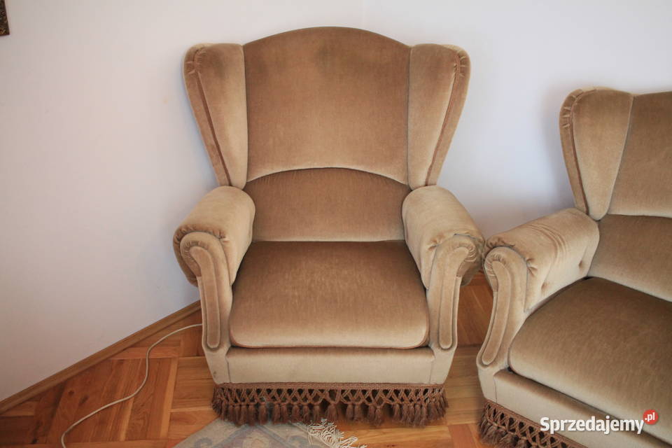 Piękny komplet wypoczynkowy trójka fotel śląskie