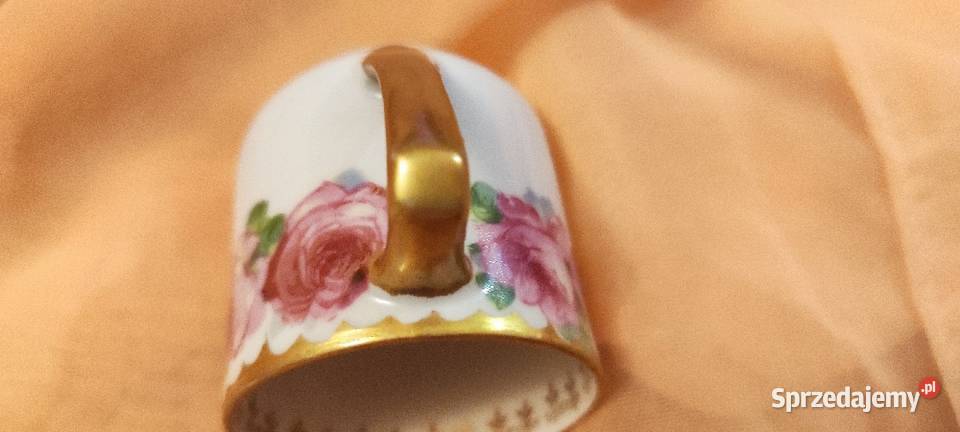 Filiżanka mokka róże złoto porcelana sprzedam