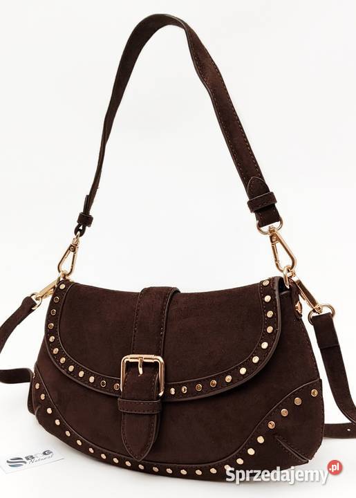 Torebka Flora CO Paris Zamsz Brązowa Czekoladowa Warszawa