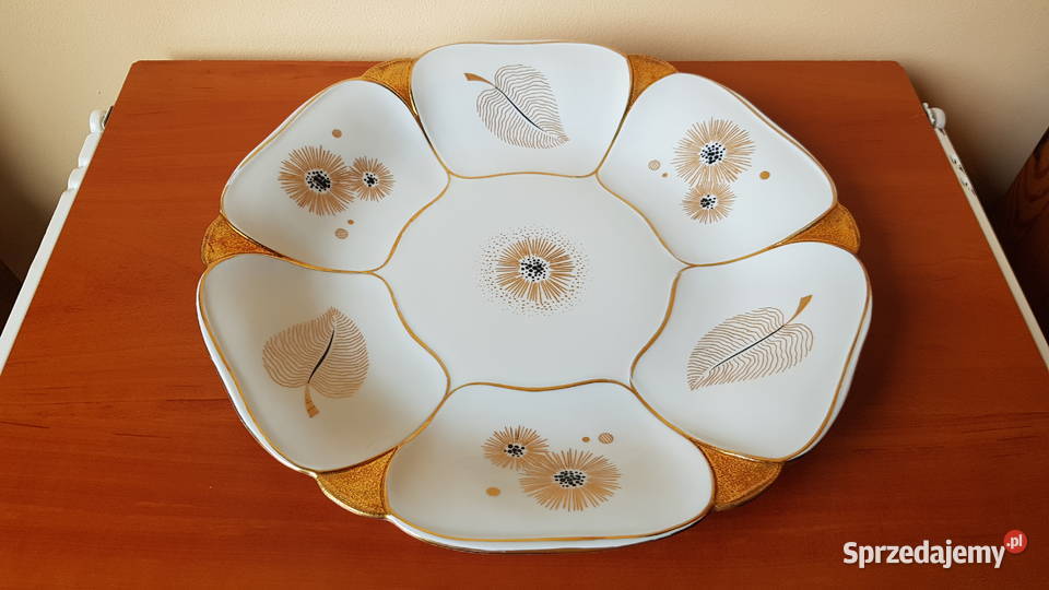 Stara sygnowana porcelanowa patera talerz ok 30 Dąbrowa Górnicza