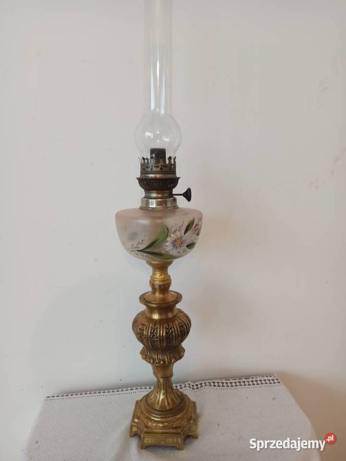 Lampa naftowa mosiądz FRancja Budzyń