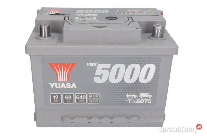 Akumulator YUASA SILVER YBX5075 60AH 640A PRAWY Lubin sprzedam