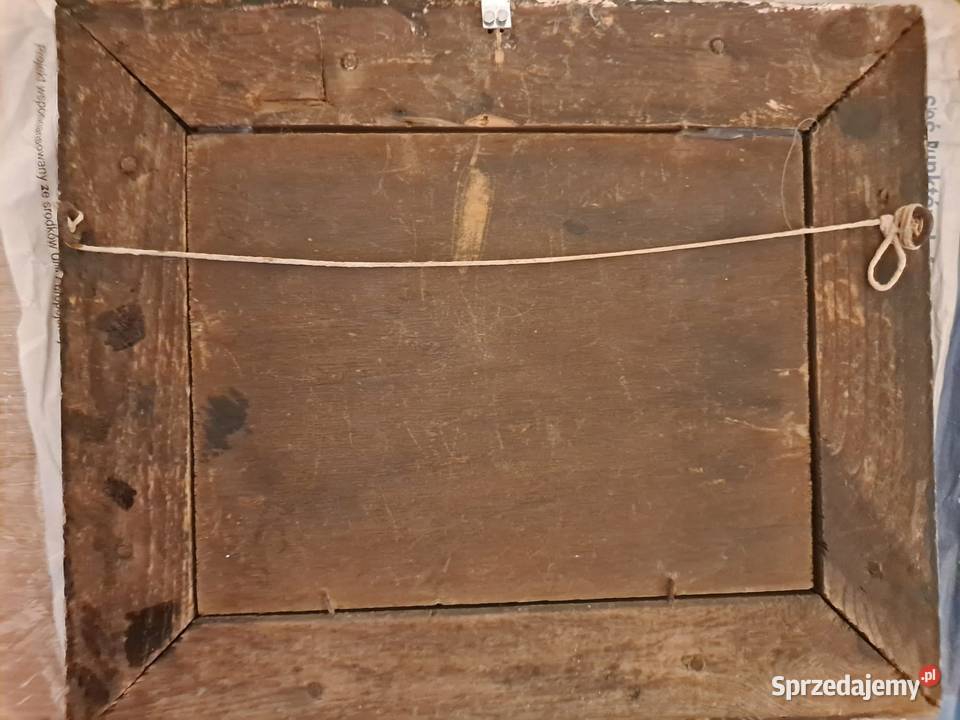 Obraz olej na drewnie XIX wiek w ramie Kraków