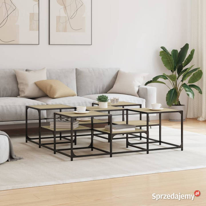 Stolik kawowy kolor dąb sonoma 121x121x40 Stoły Warszawa