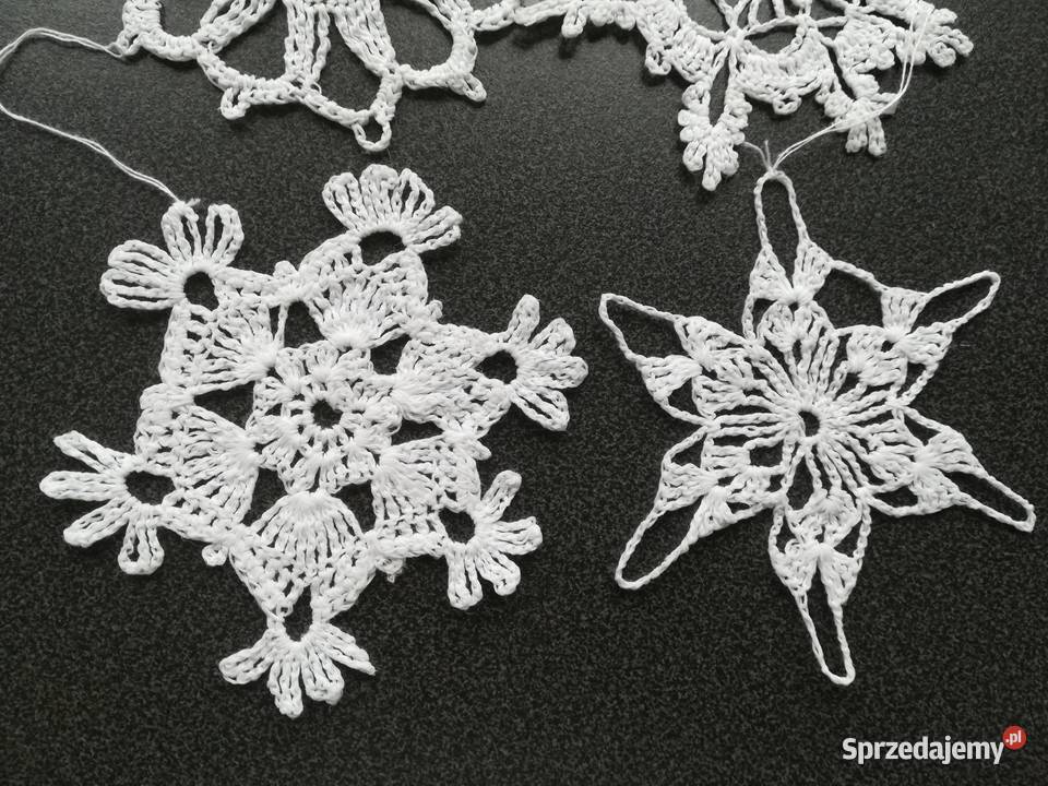 ręcznie haftowane na szydełku gwiazdki choinka pomorskie Gdańsk