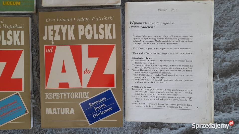 tematyka do języka polskiego streszczenia lektur Słupsk