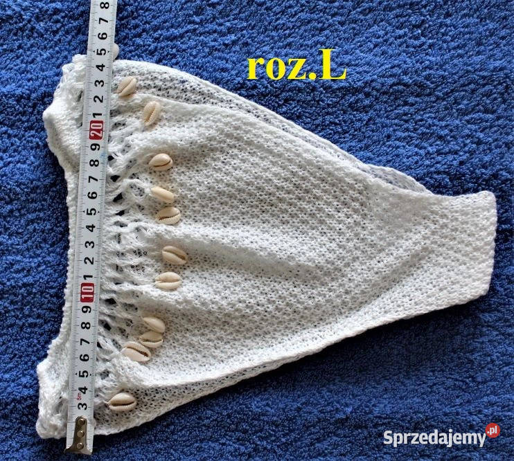 Strój kąpielowy kostium plażowy bikini ażurowy L Warszawa