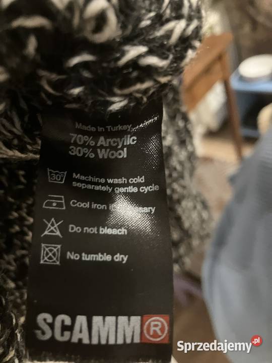 Sweter męski gruby ciepły SCAMM zimowy melanżowy Warszawa sprzedam