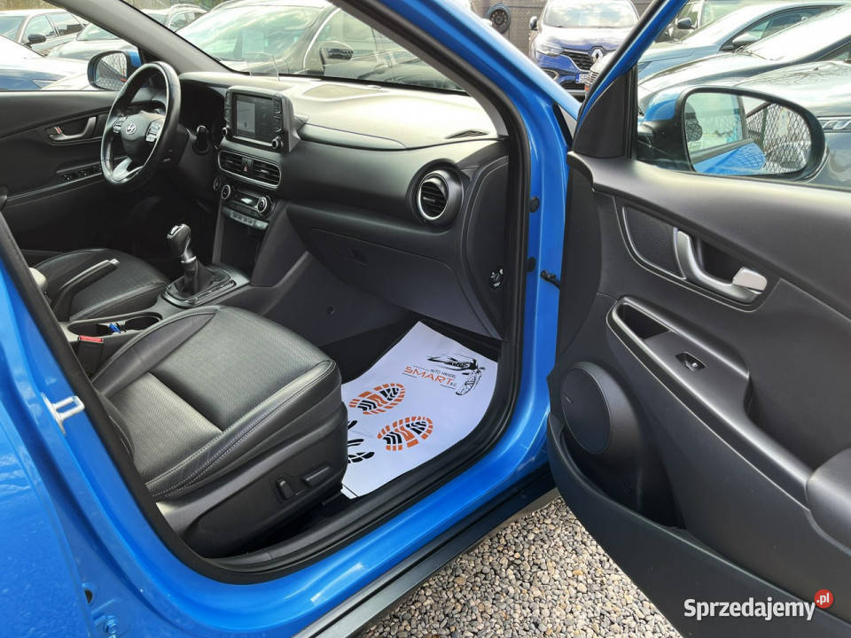 Hyundai Kona Ledy Kamera Navi HUD Lakier PERŁA I garażowany Rydułtowy