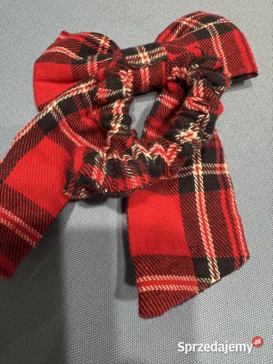 Gumka ozdobna do włosów z kokardką czerwono Częstochowa