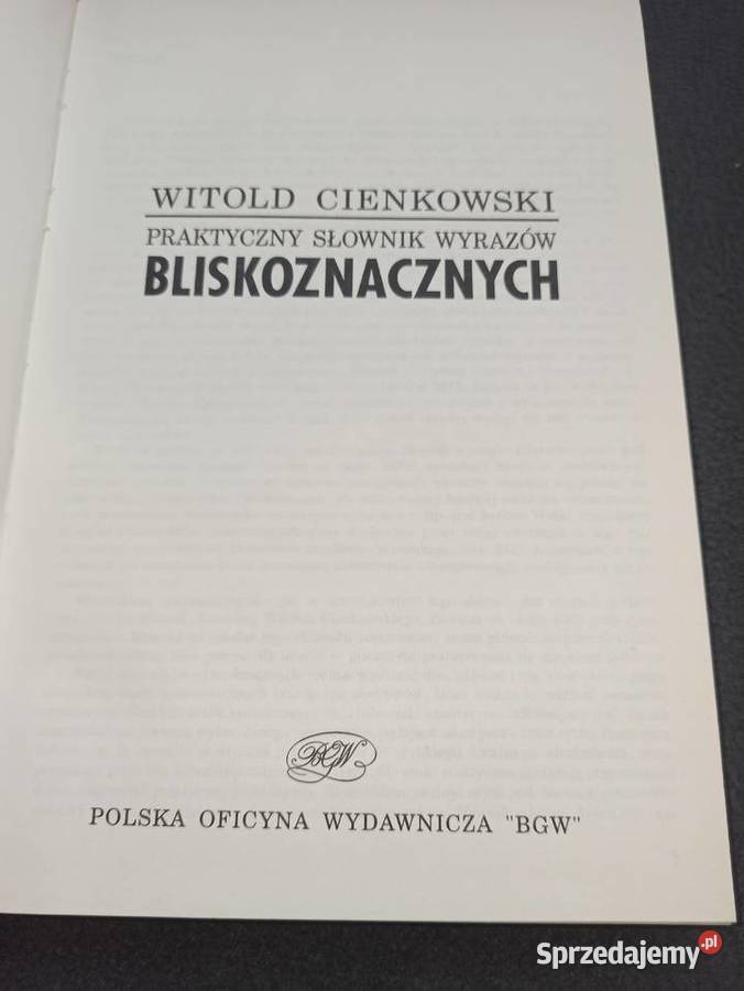 Praktyczny słownik wyrazów bliskoznacznych mazowieckie Warszawa