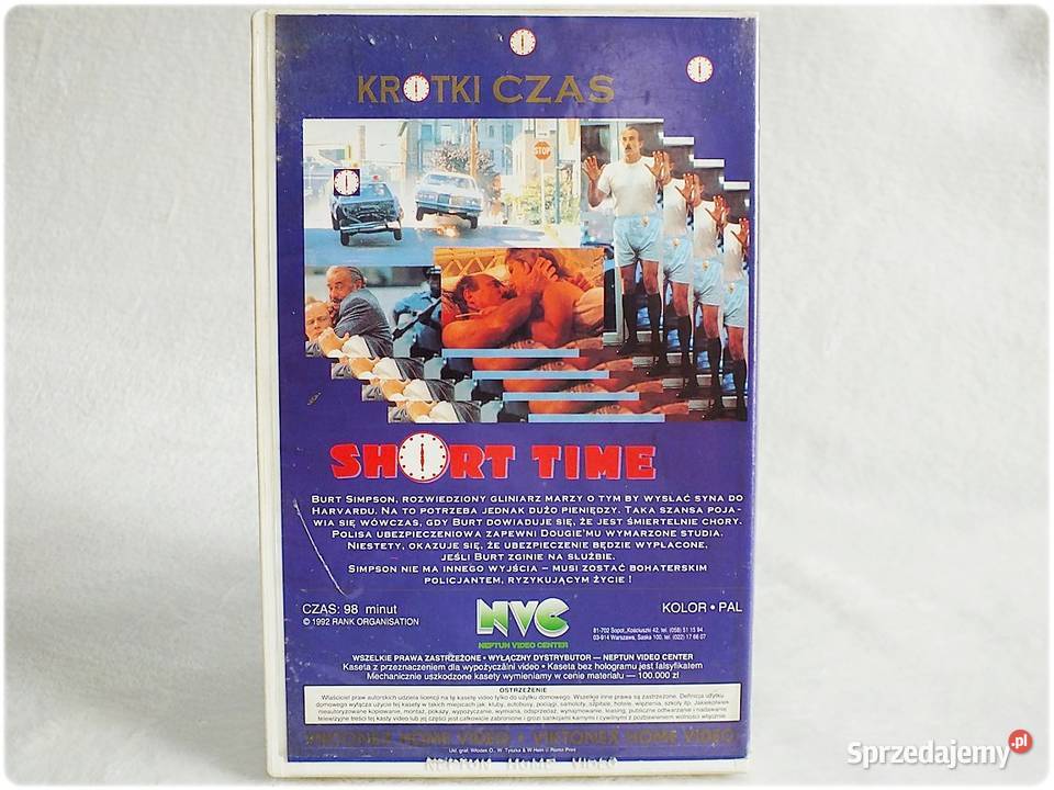 Kaseta VHS Short Time Wyścig z Czasem Film na Żary