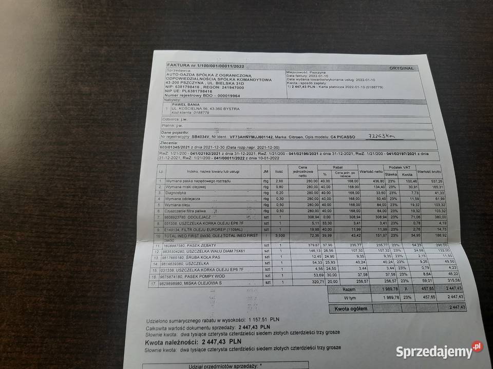 Bezwypadkowykupiony w polskim salonieserwisowany ESP