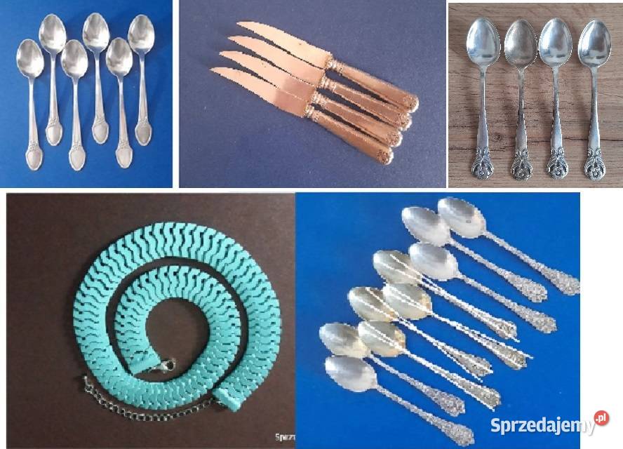 Vintage Naszyjnik 3 zestawy Łyżeczek Plater i