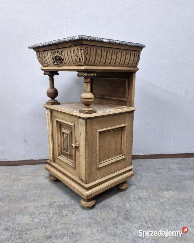 Orzechowa Szafka z Kamiennym Blatem AntykiMarki Meble Marki